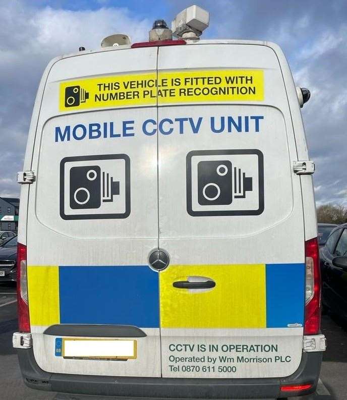 A mobile CCTV unit has been put outside Morrisons in Mill Way, Sittingbourne. Picture: Gordon Henderson