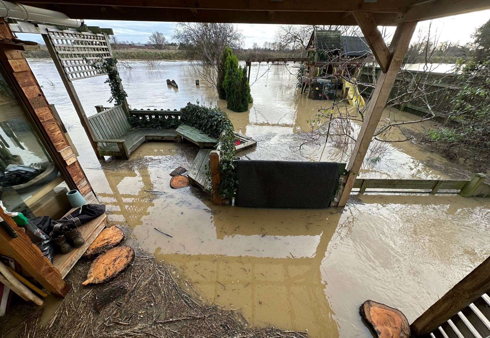 Flood water left everything drenched (David Walters/PA)