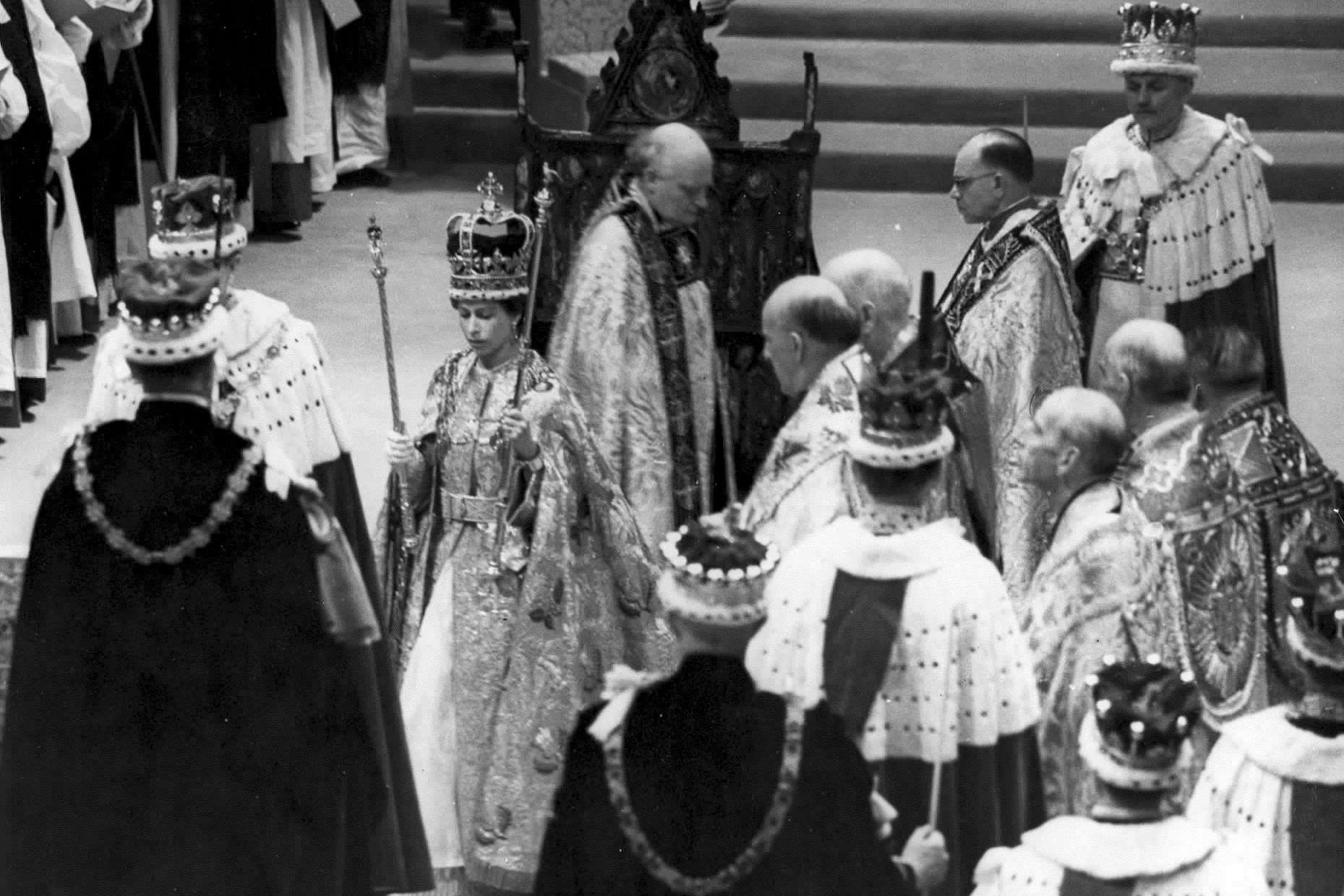 Queen Elizabeth II at her coronation