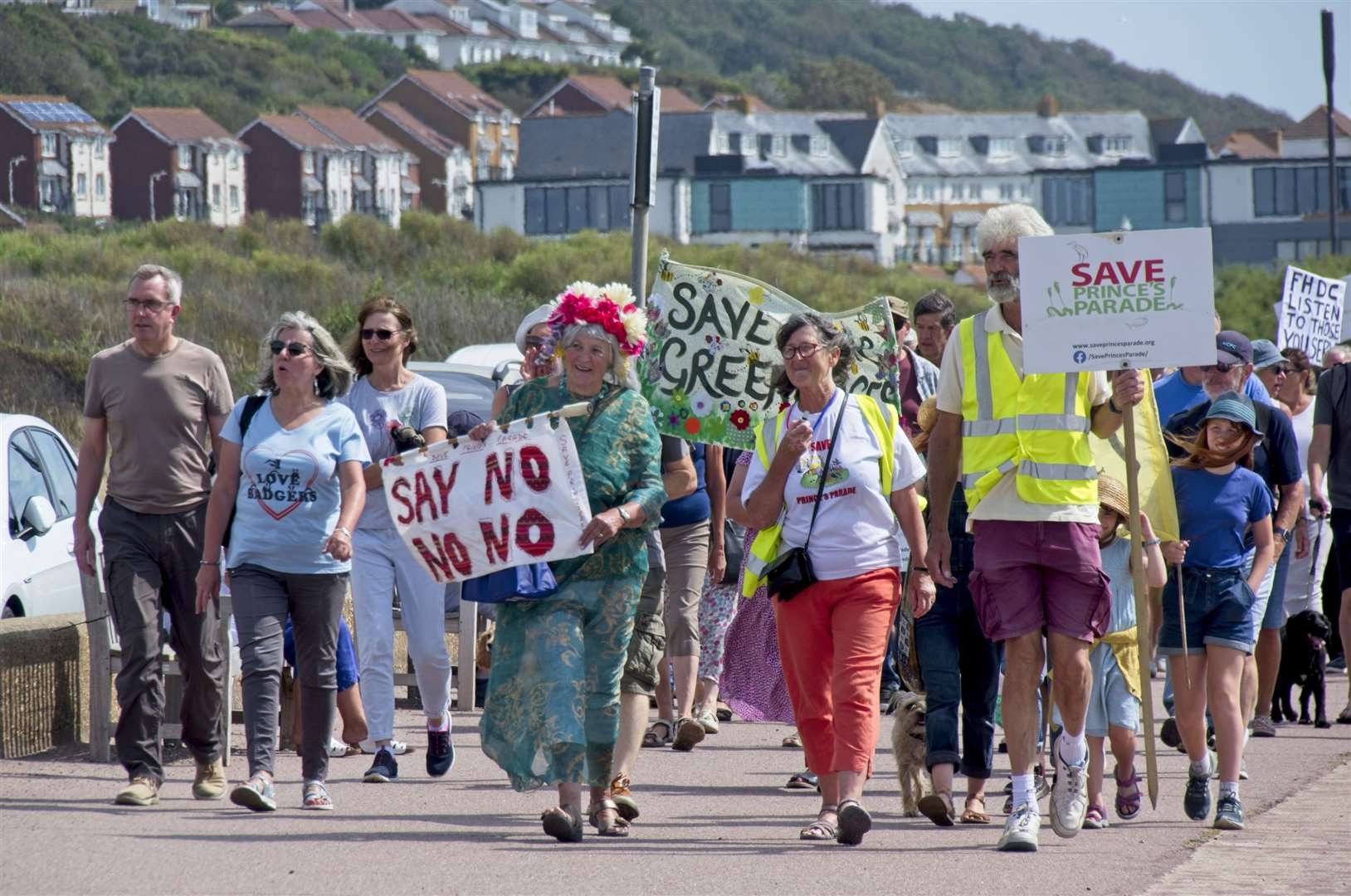 Protest over the development last August. Picture: James Willmott