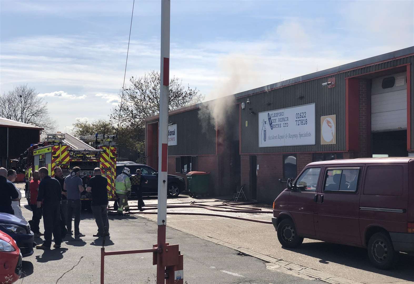 Firefighters Tackle Industrial Estate Blaze