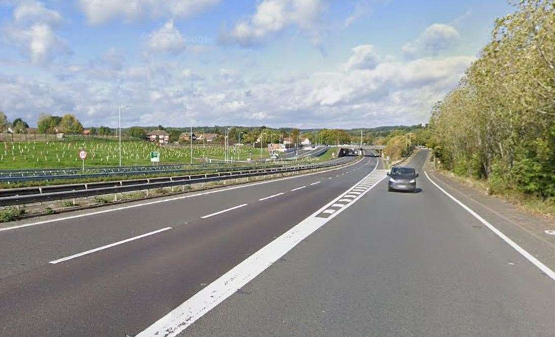 The A2 is closed between the A2050 and the A28 in Canterbury due to a police incident. Picture: Google