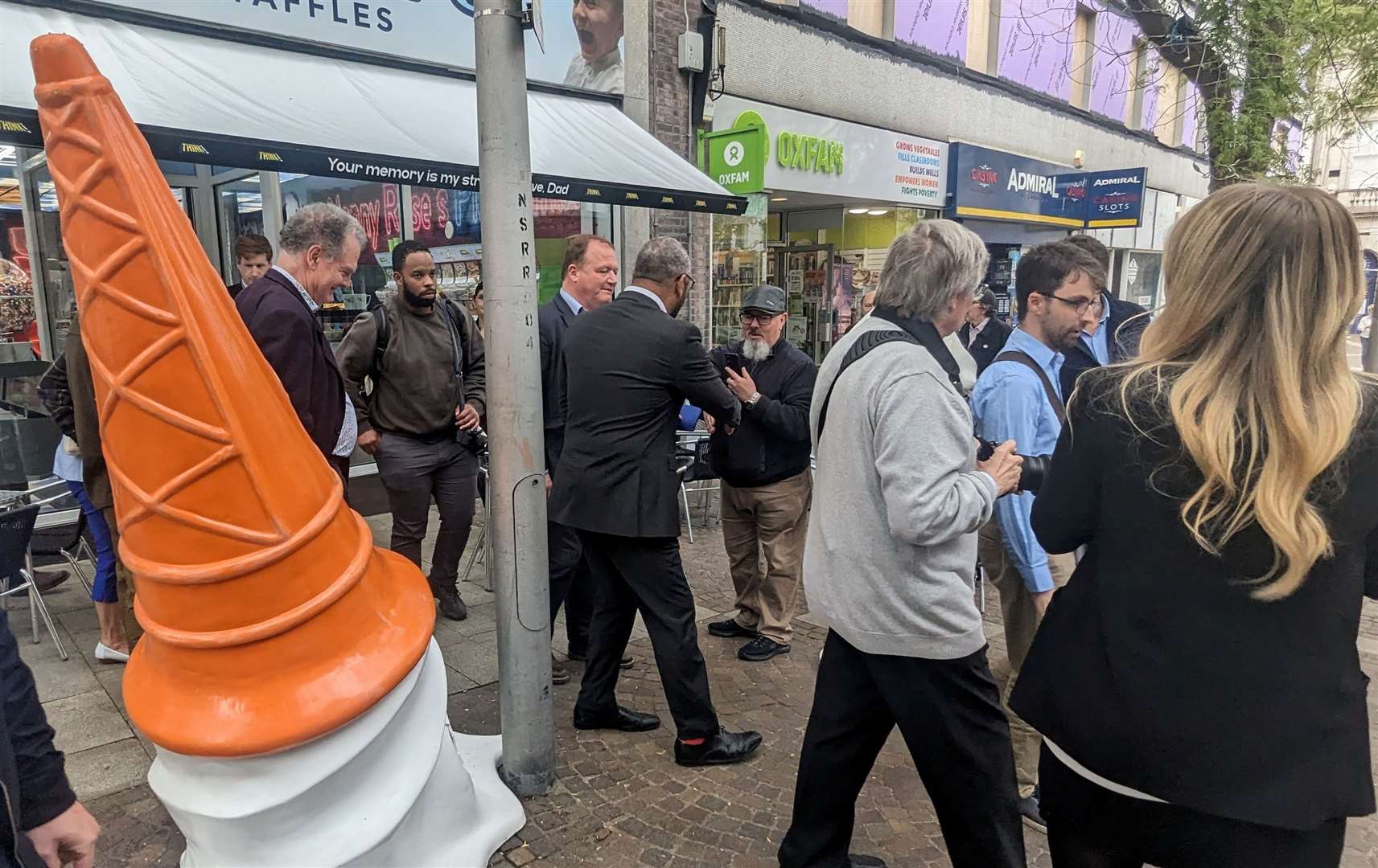 James Cleverly made a campaign stop at Will Brown Jr's, a dessert and ice cream parlour in Sandgate Road