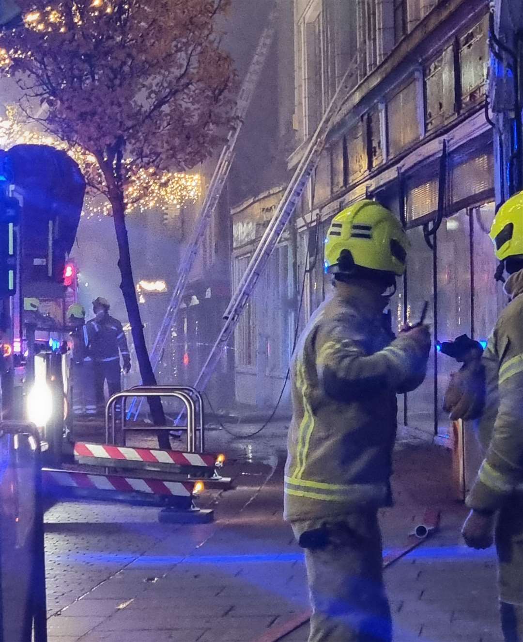 Fire crews outside the former Debenhams in Canterbury High Street. Picture: Lukas Järvinen