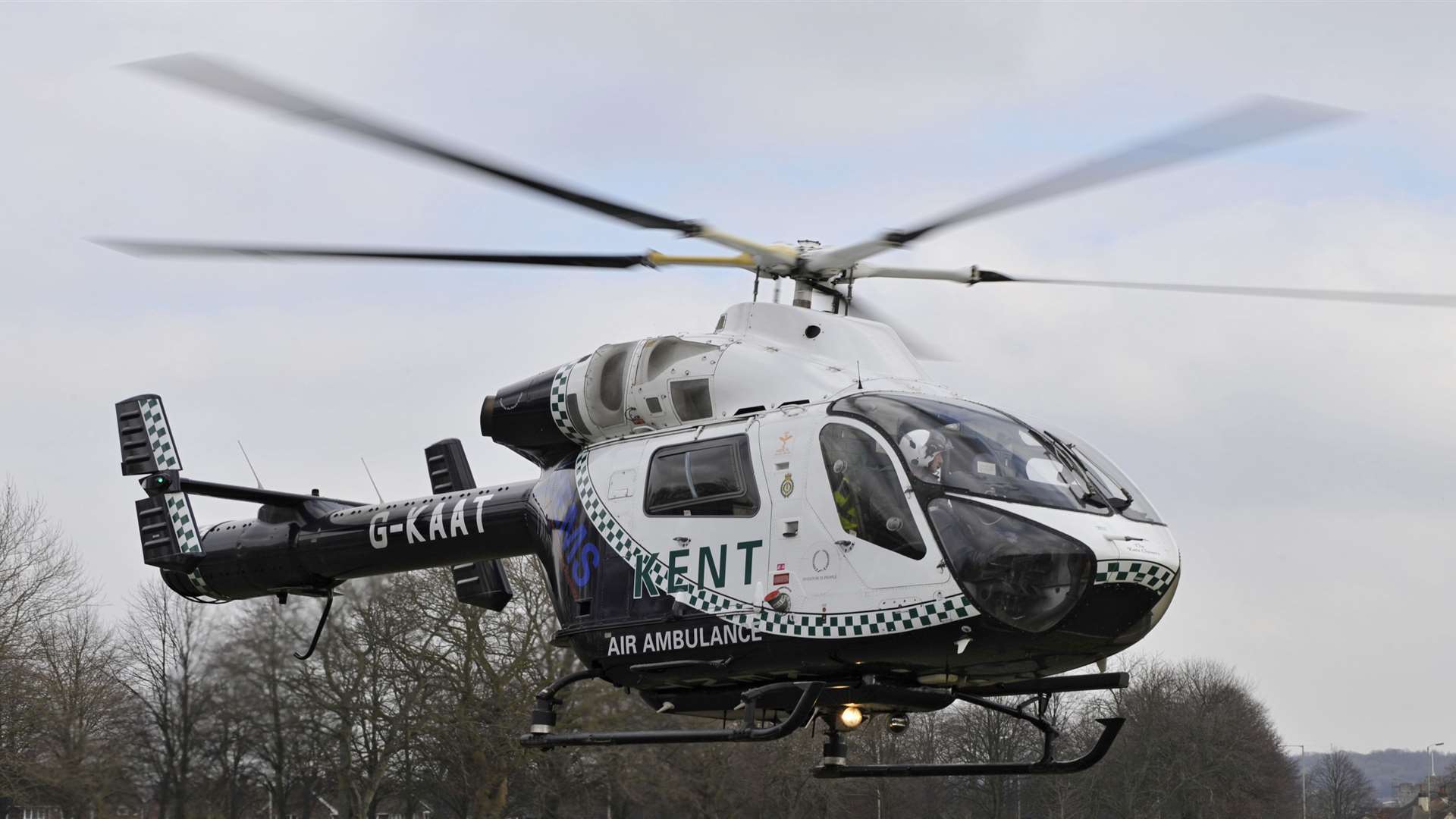 The air ambulance was called to the scene. Stock picture.