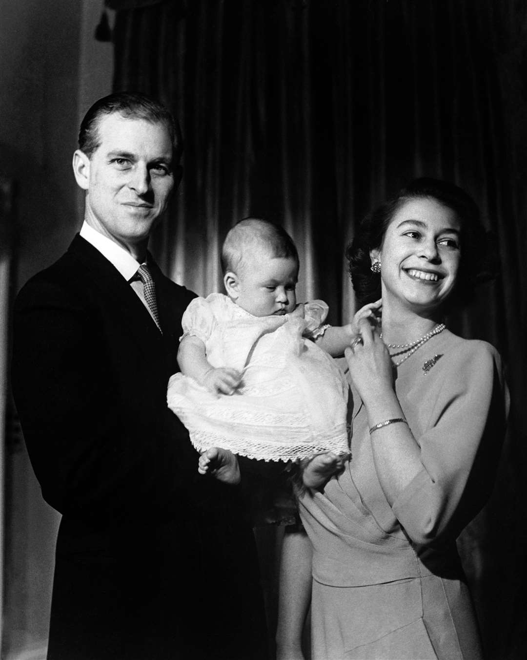 Princess Elizabeth and the Duke of Edinburgh had their first child, Prince Charles, in 1948 (PA)