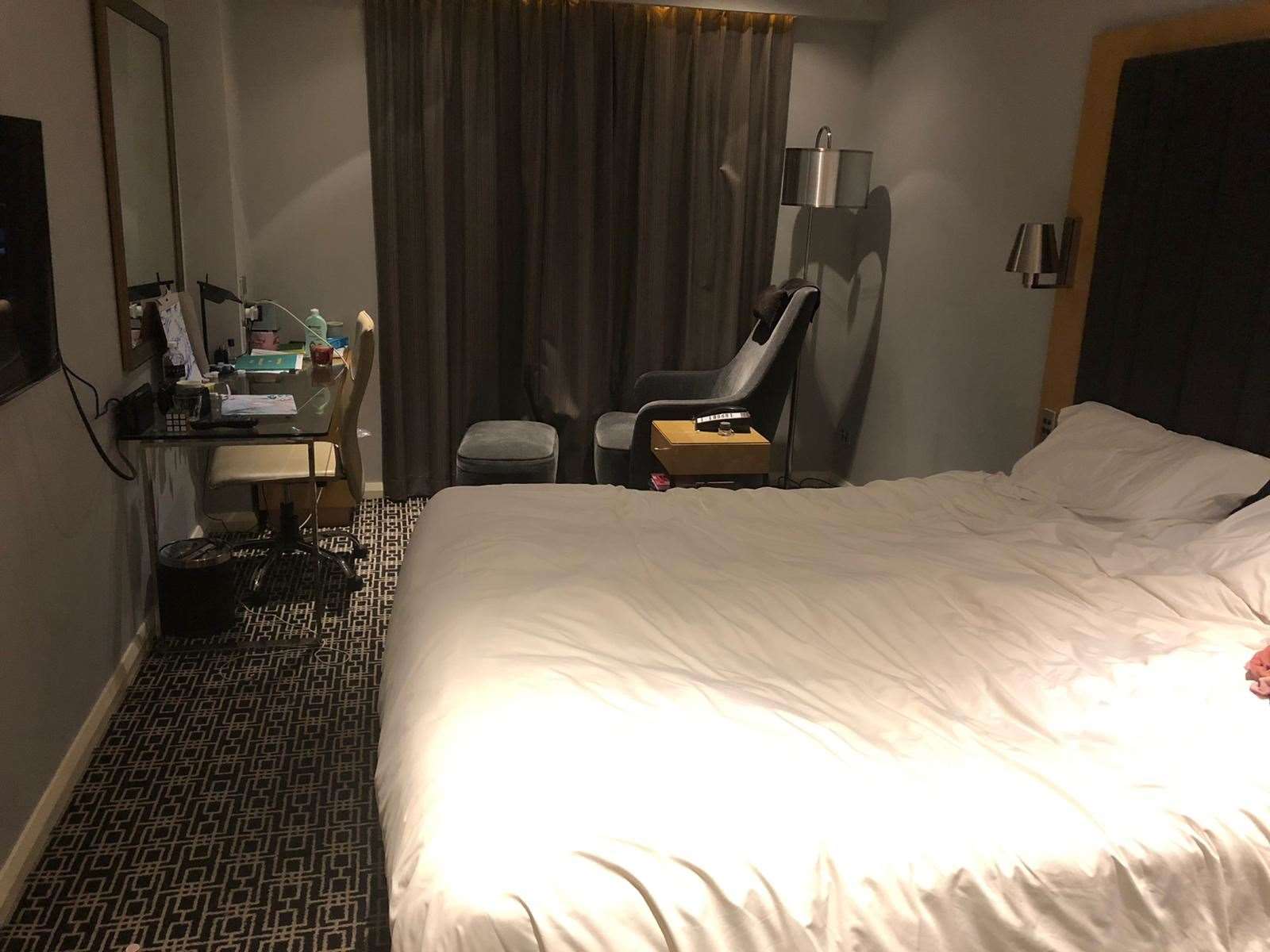 Chloe Newnham’s hotel room in Brisbane (Chloe Newnham/PA)