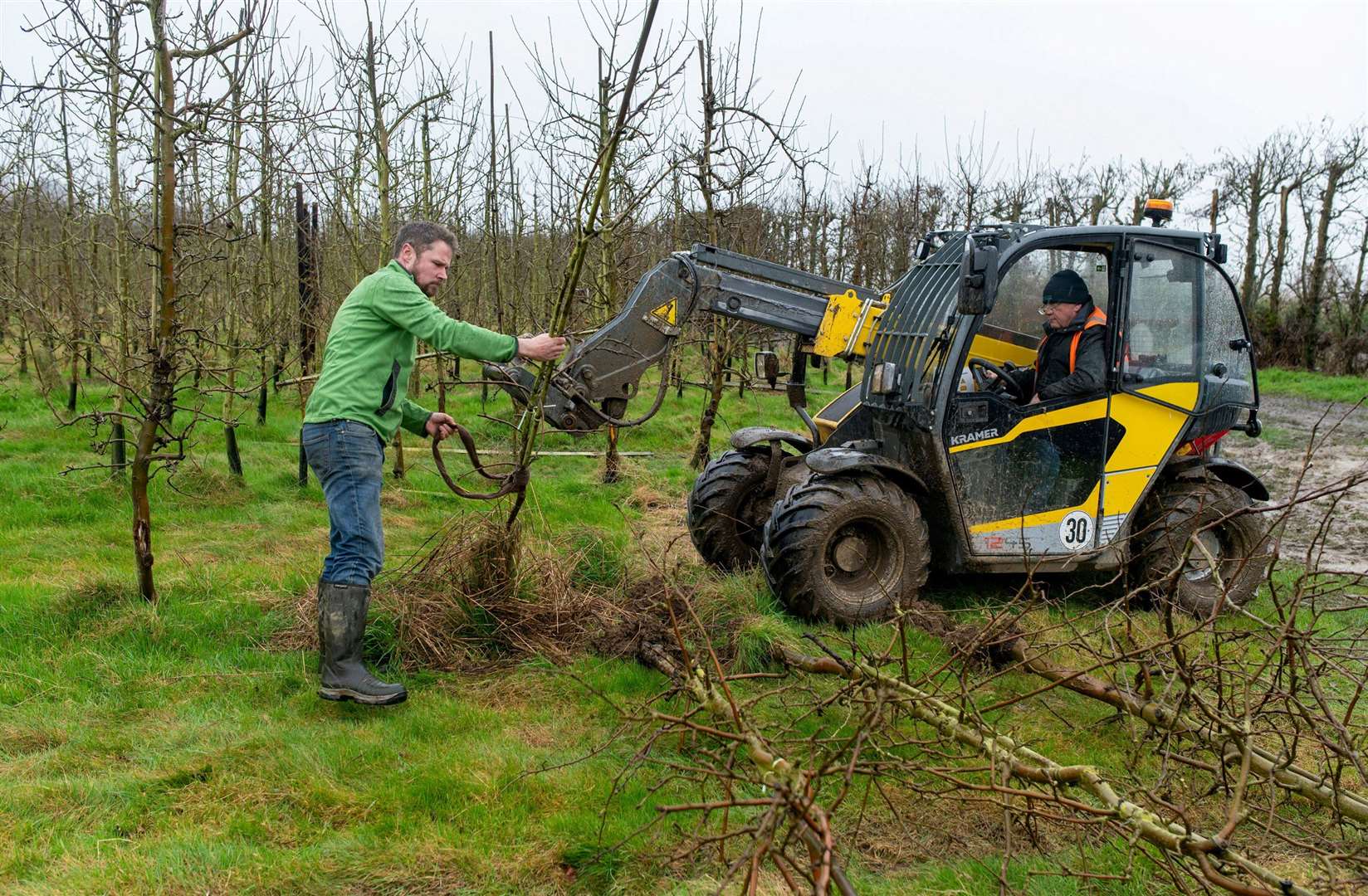 He has made the decision to dig up some of his apple orchards. Picture: SNWS