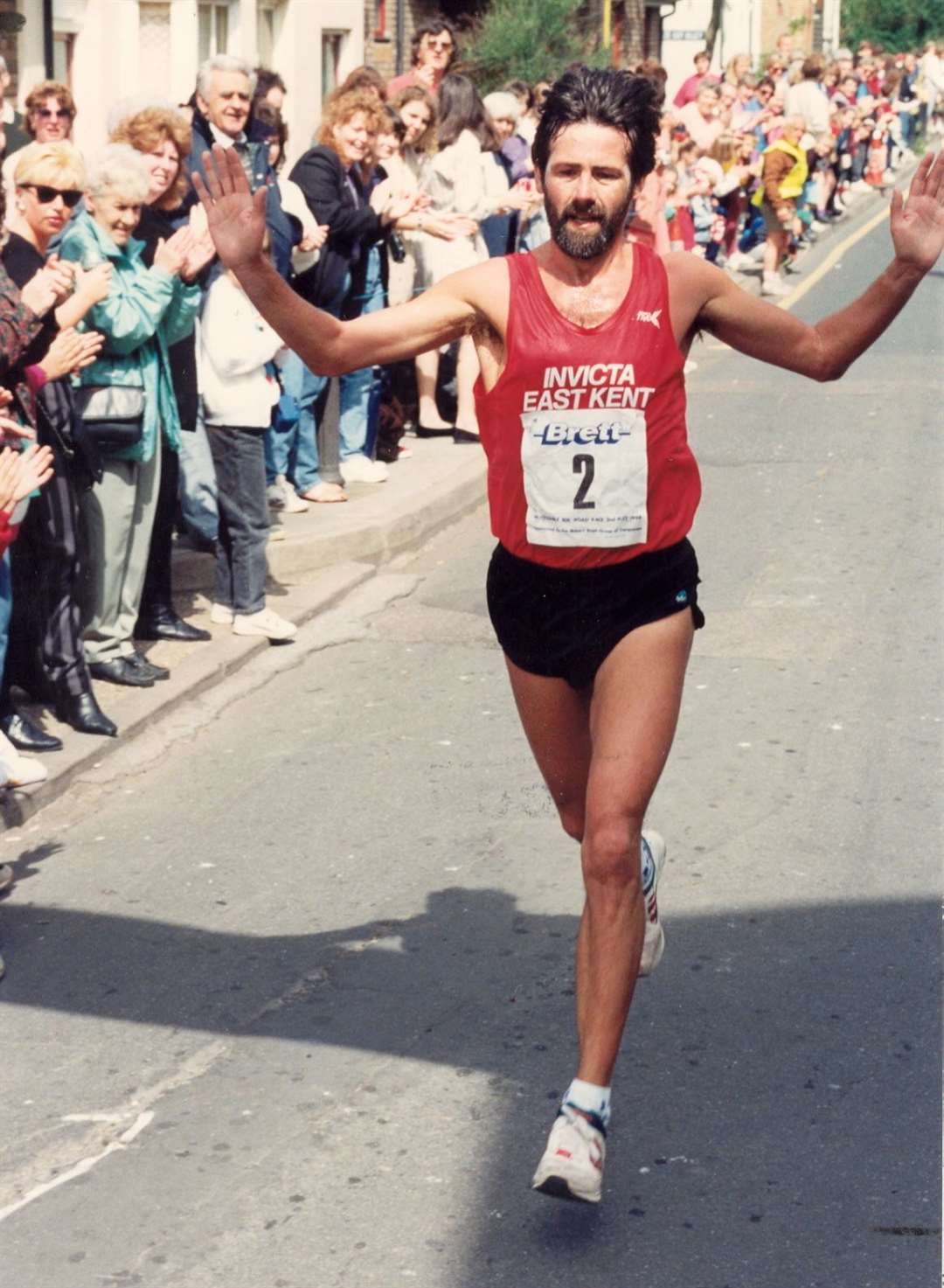 Mike Gratton proudly ran for the Invicta East Kent Athletic Club