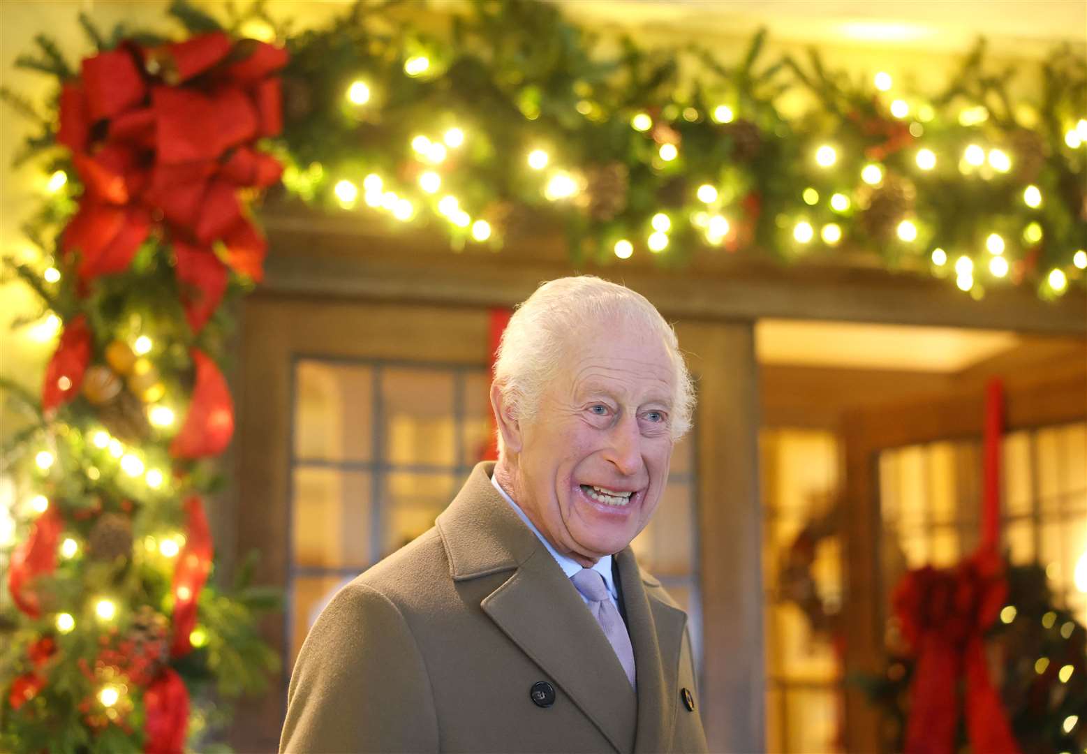 Charles attending The King’s Foundation’s annual Crafts At Christmas event at Highgrove Gardens in Tetbury, Gloucestershire (Chris Jackson/PA)