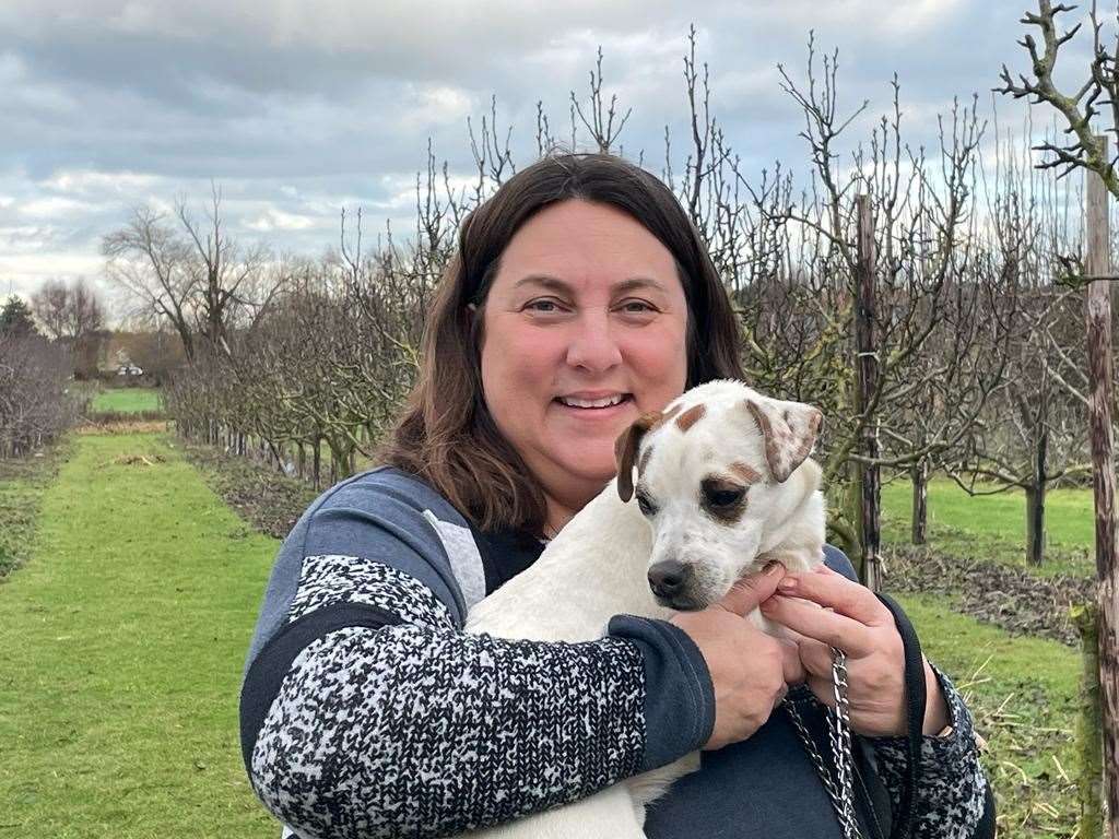 Andrea Marshall with the reunited Woody. Picture: Andrea Marshall