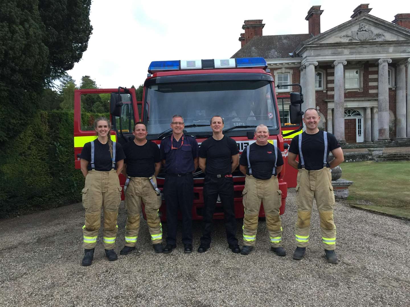 Florence with her fellow on-call firefighters from Wye fire station