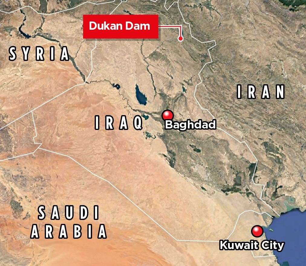 A map shows where Barry Manners and others were held hostage