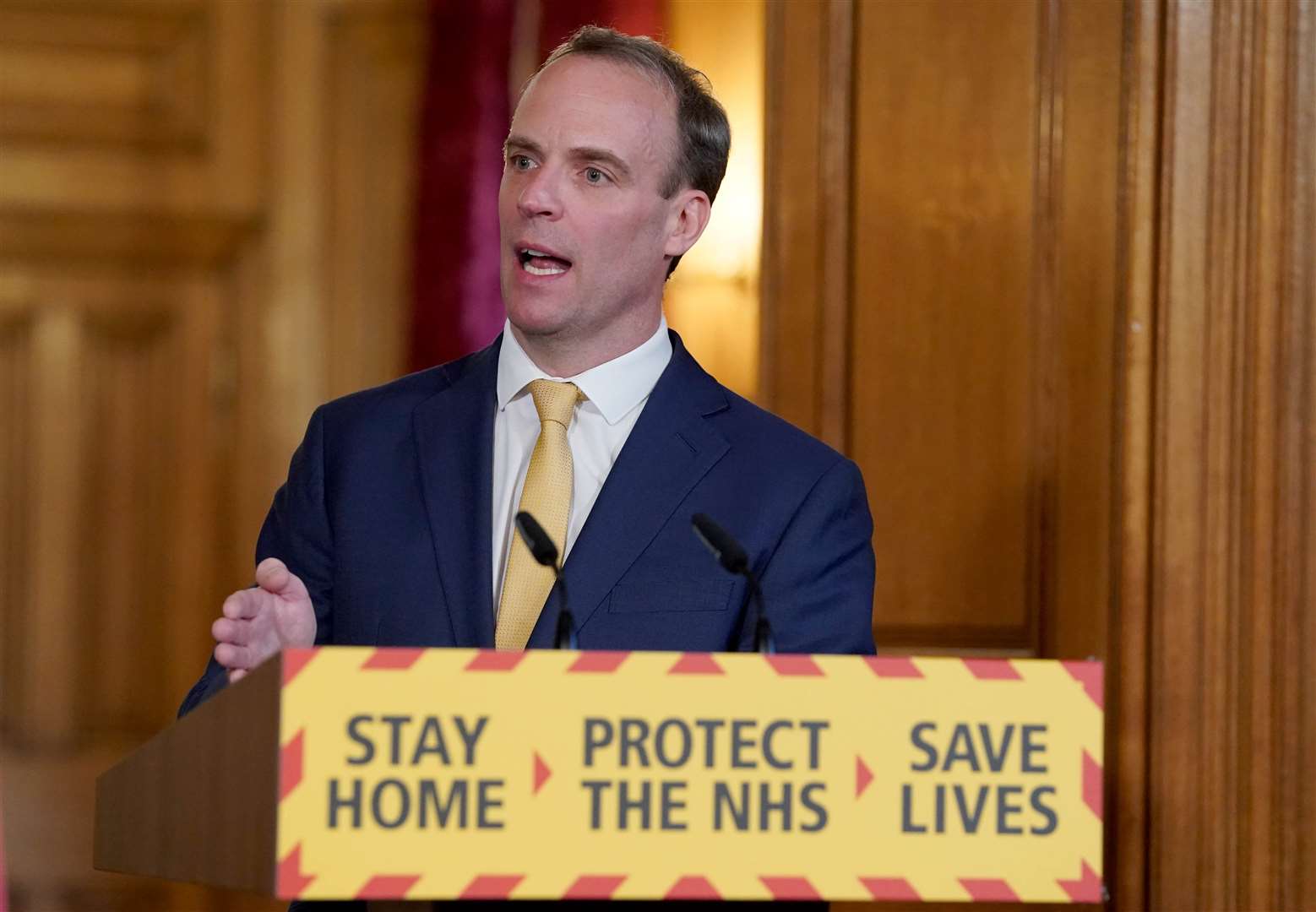 Dominic Raab said he is confident Mr Johnson will pull through (Pippa Fowles/Crown Copyright/10 Downing Street/PA)