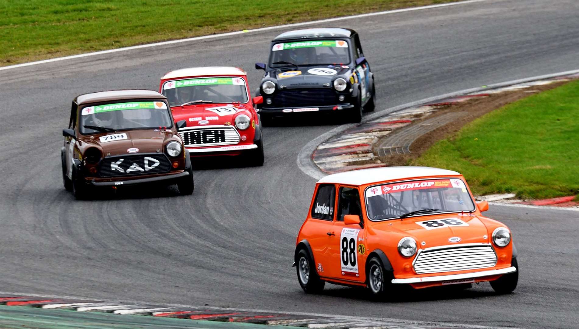 With his dad Mike watching on from Druids and Paddock Hill Bend, Andrew Jordan took three class wins in the Dunlop Mini Winter Challenge