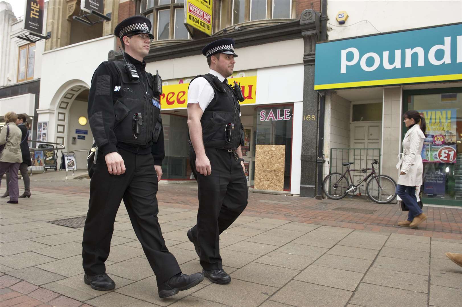 Police patrol arrested teenage girl with a knife in Chatham. File photo.