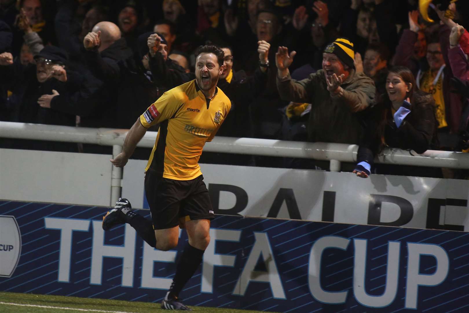 Frannie Collin celebrates the opener against Stevenage. Picture: Martin Apps