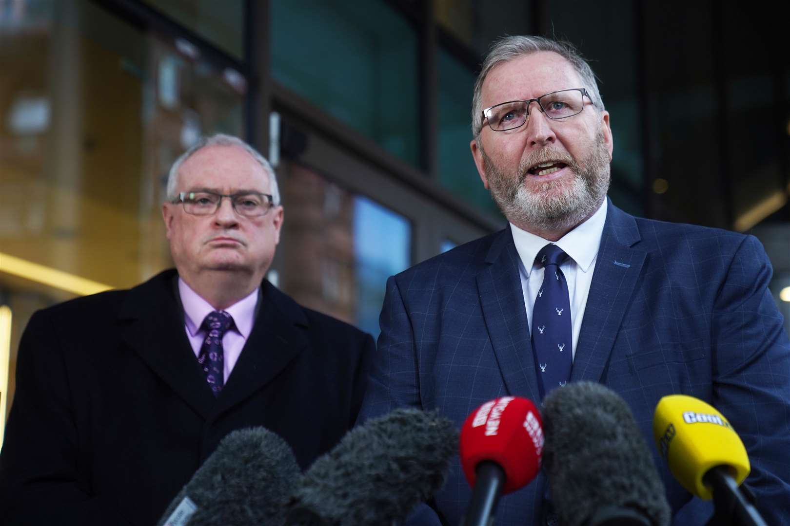 UUP leader Doug Beattie (right) following their meeting with Micheal Martin (Brian Lawless/PA)