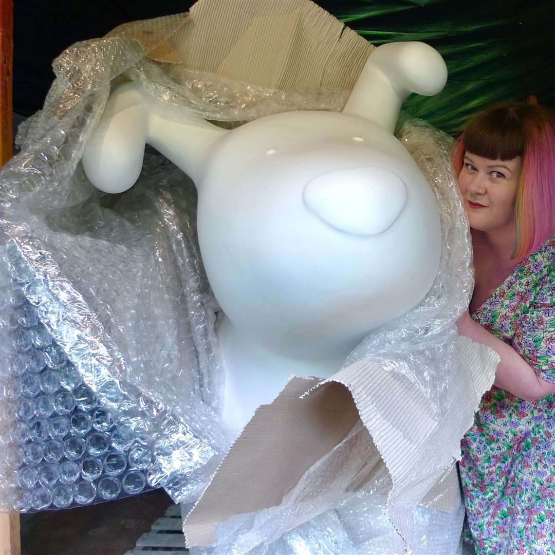 Victoria Robbins designed two Snowdogs for the 2018 Ashford art trail