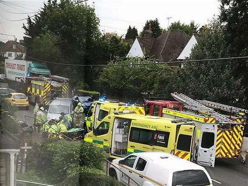 Emergency services were at the scene of the crash. Pic: UK News In Pictures (1983459)