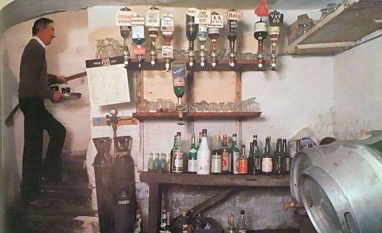 Licensee John Austin in the cellar of the Mounted Rifleman in Luddenham in 1990. Picture: dover-kent.com