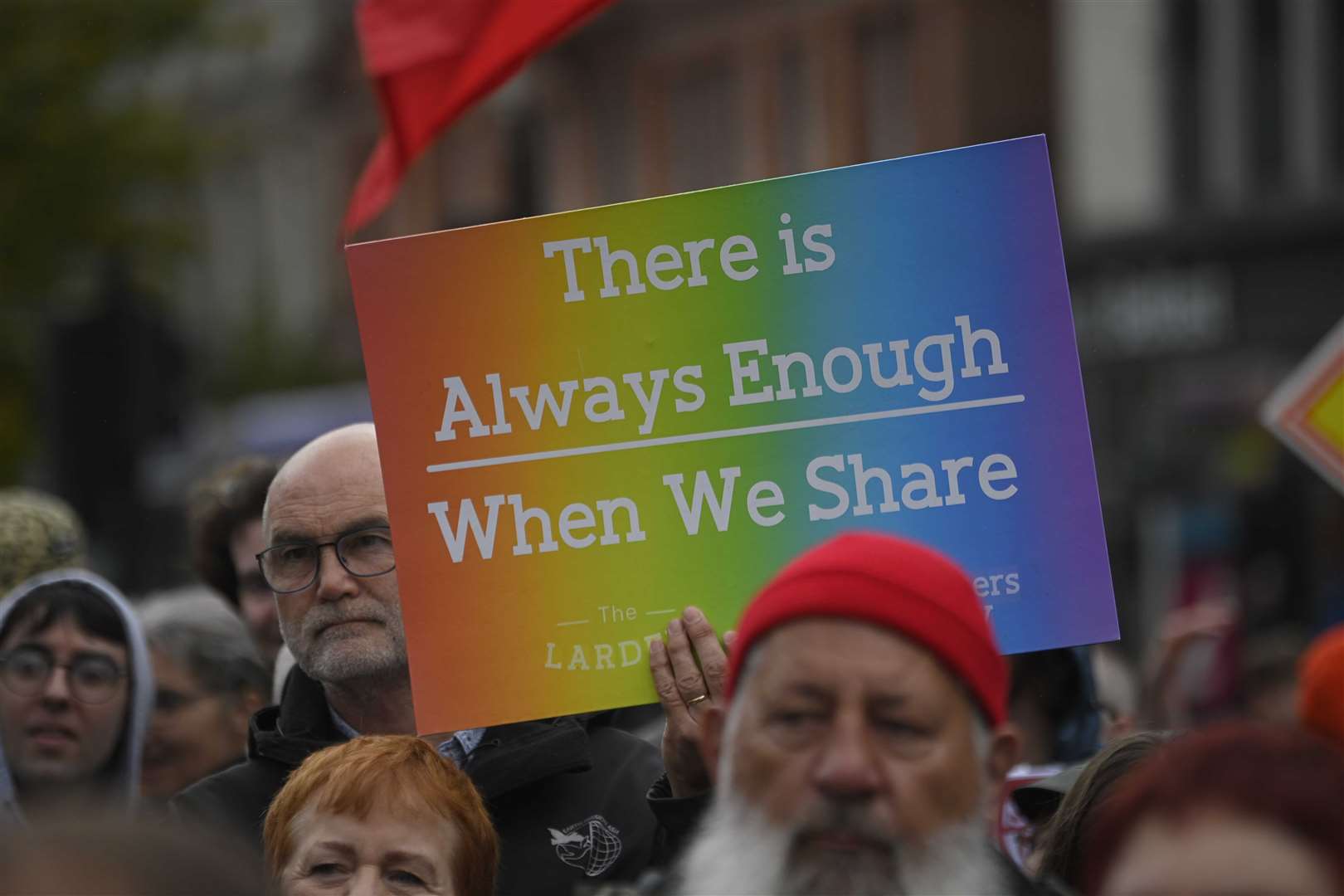 A large crowd gathered for the rally (Mark Marlow/PA)