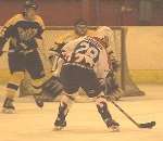 FIRING LINE: Elliott Andrews sets himself up for a shot against Haringey. Picture: ANDREW WARDLEY