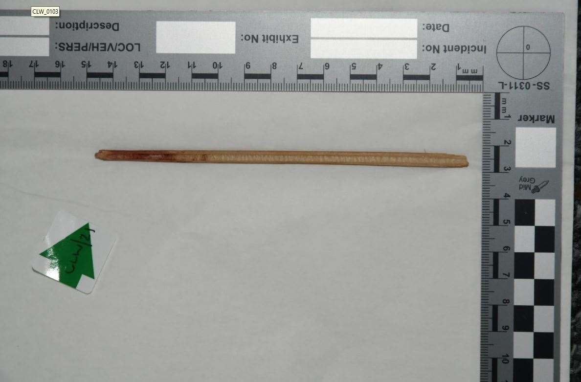 The cane used by Christina Robinson to discipline her toddler son Dwelaniyah (Crown Prosecution Service/PA)