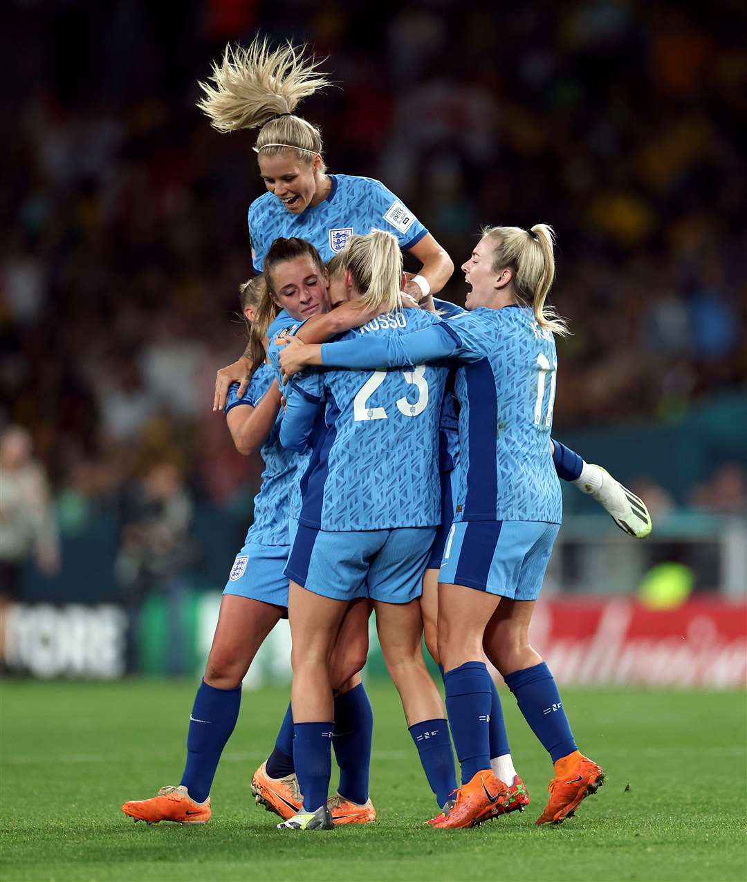 Ella Toone celebrates scoring at Stadium Australia, Sydney (Isabel Infantes/PA)