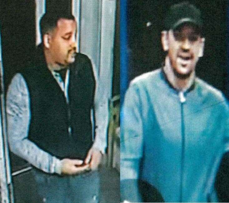 CCTV of the men police want to talk to about an assault