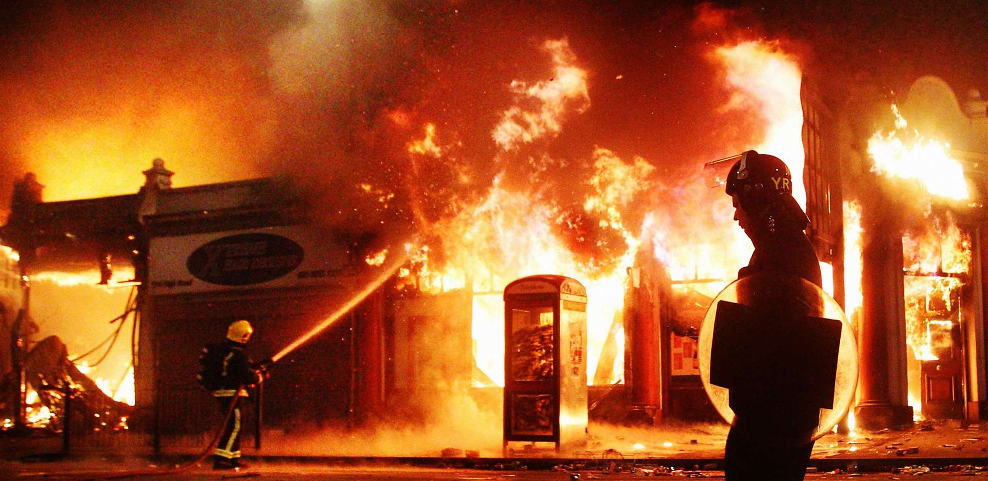 File photo of riot police on the streets in Tottenham, north London as trouble flared. (Lewis Whyld/PA)