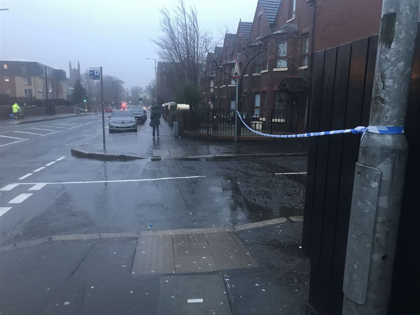 The scene on Cliftonville Road (Rebecca Black/PA)