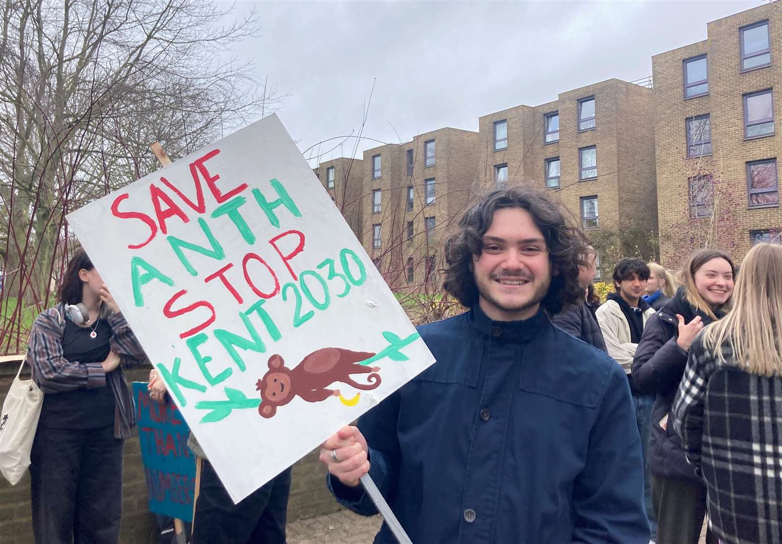 Protest organiser, student Oli Sturdy