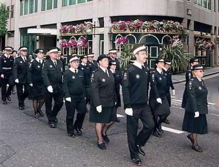 PROUD MOMENT: The parade headed by the contingent from Kent