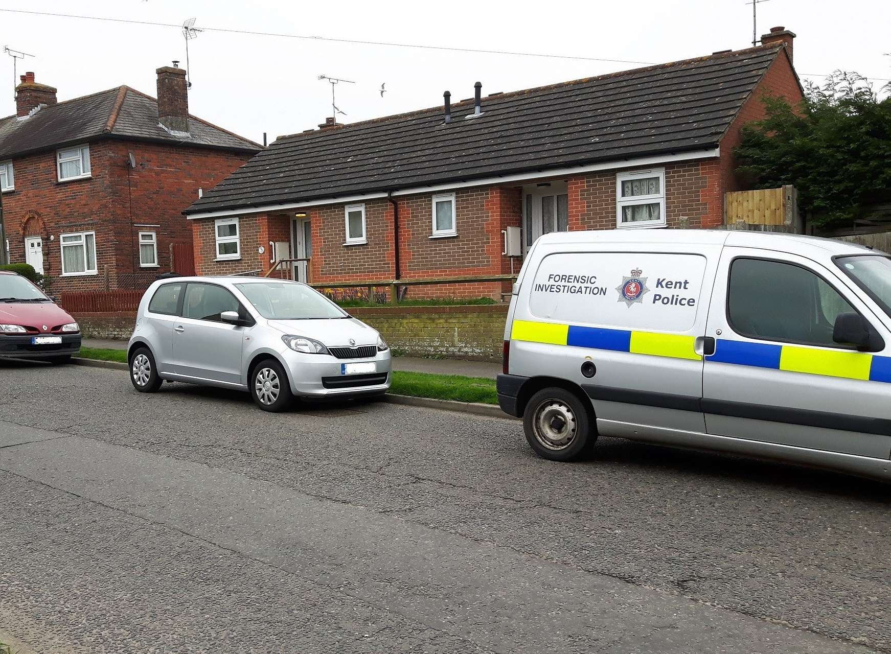 Scene of the stabbing at Hunter Avenue, Willesborough