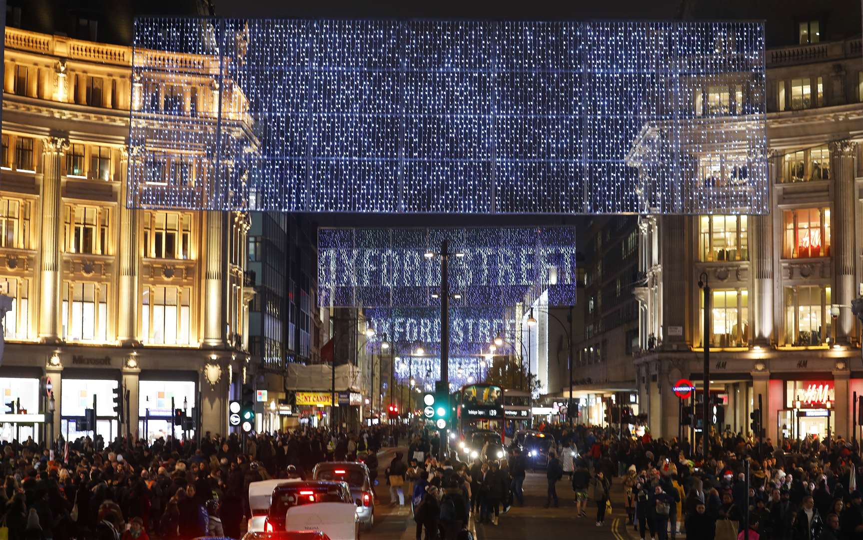 Oxford Street Christmas lights start campaign plus other London lights