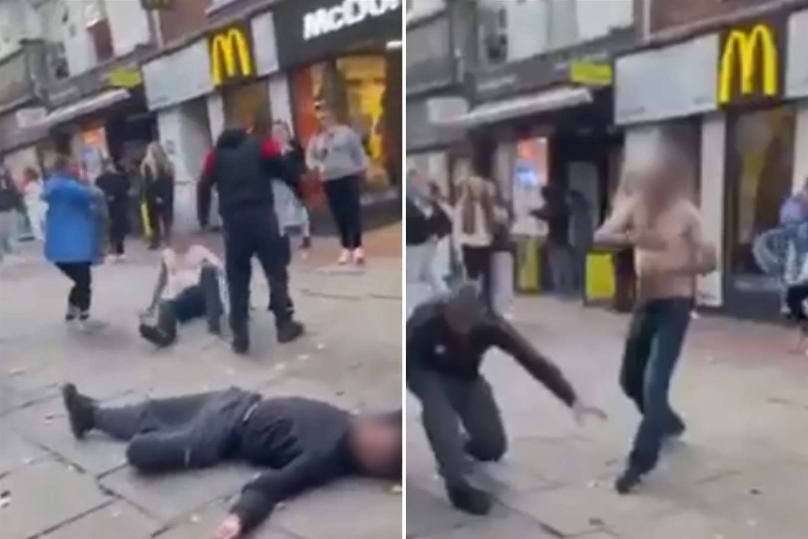 Classy scenes outside Ashford's McDonald's