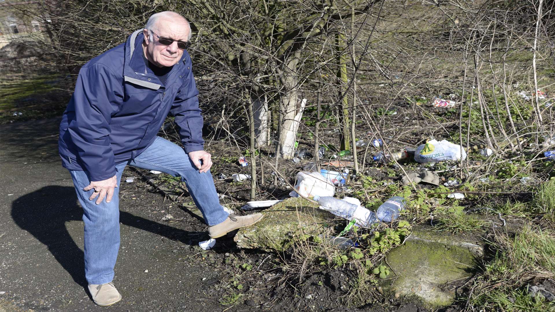 Brian Fox who is concerned about the rubbish