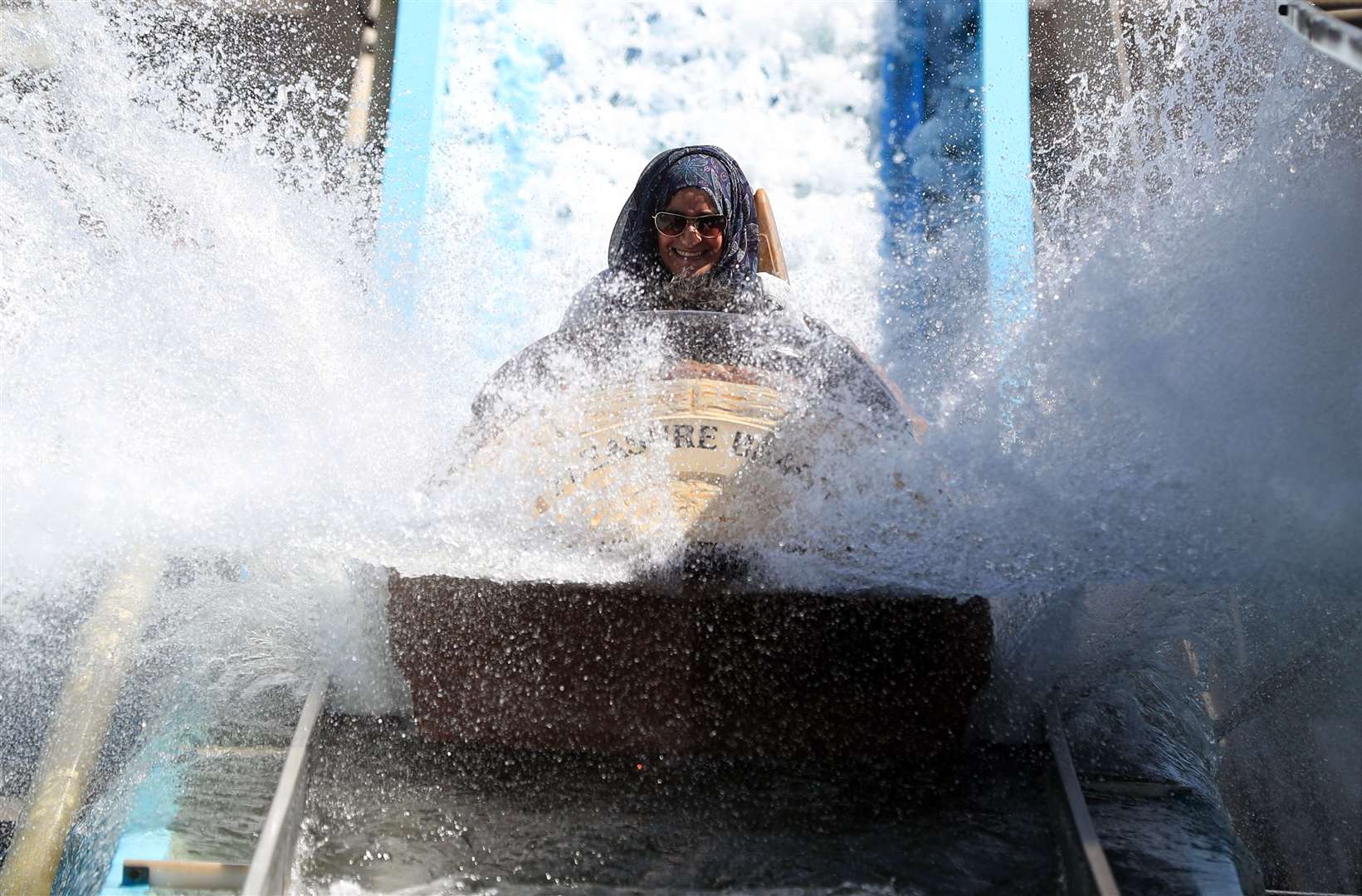 The log flume ride at Skegness Pleasure Beach offered one way to cool down (Mike Egerton/PA)