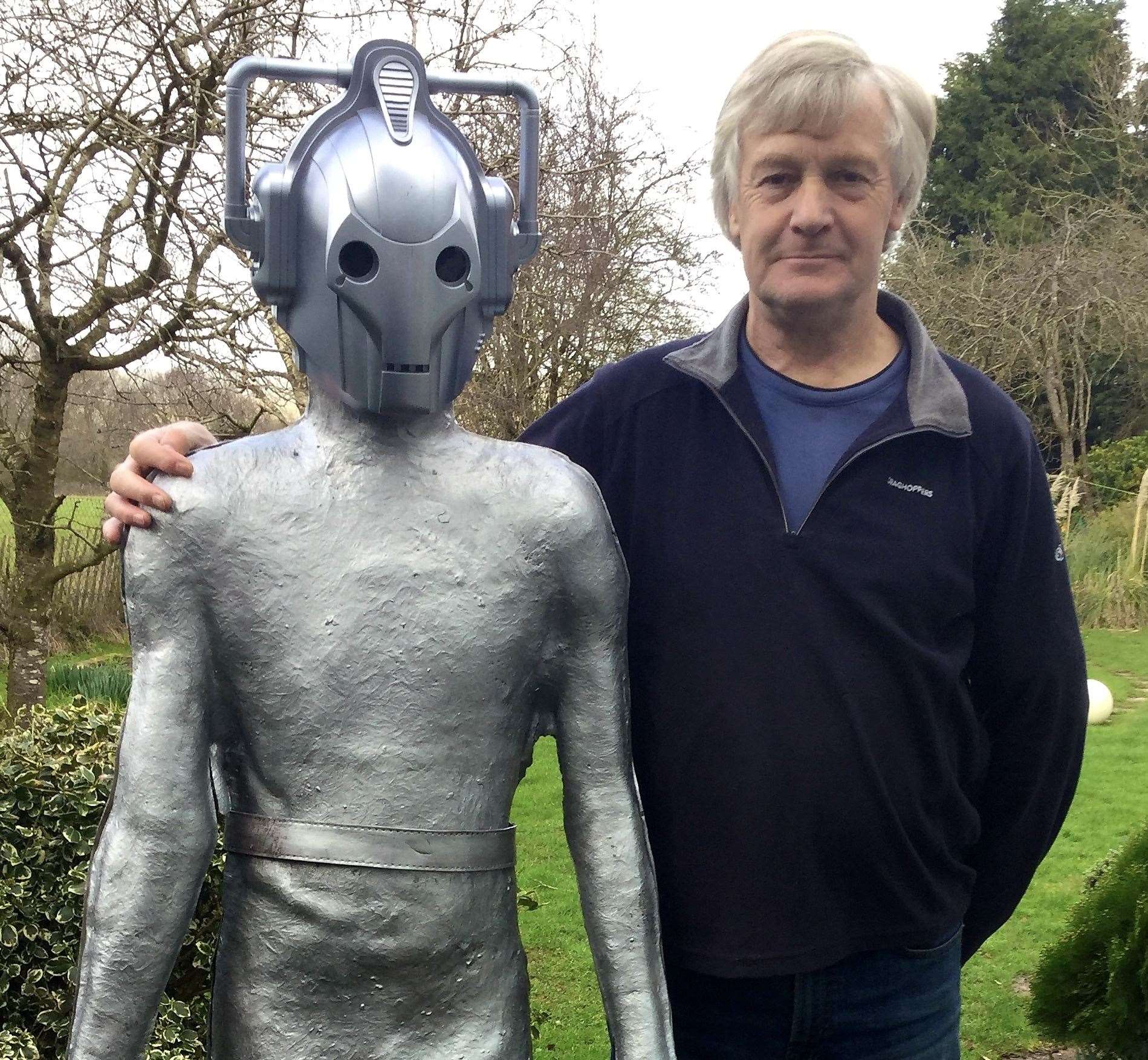 Nic Kent with Cyber Horace. Picture: Nic Kent