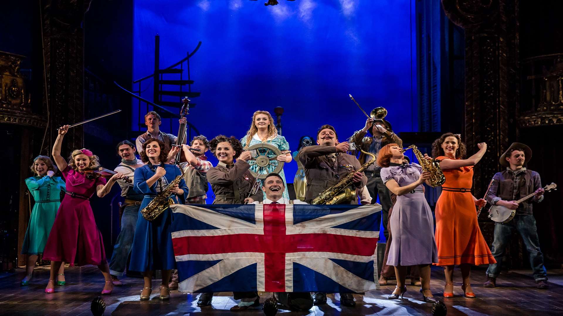 Tom Chambers with the cast of Crazy For You, which will be at the Marlowe Theatre and the Orchard Theatre Picture: Richard Davenport