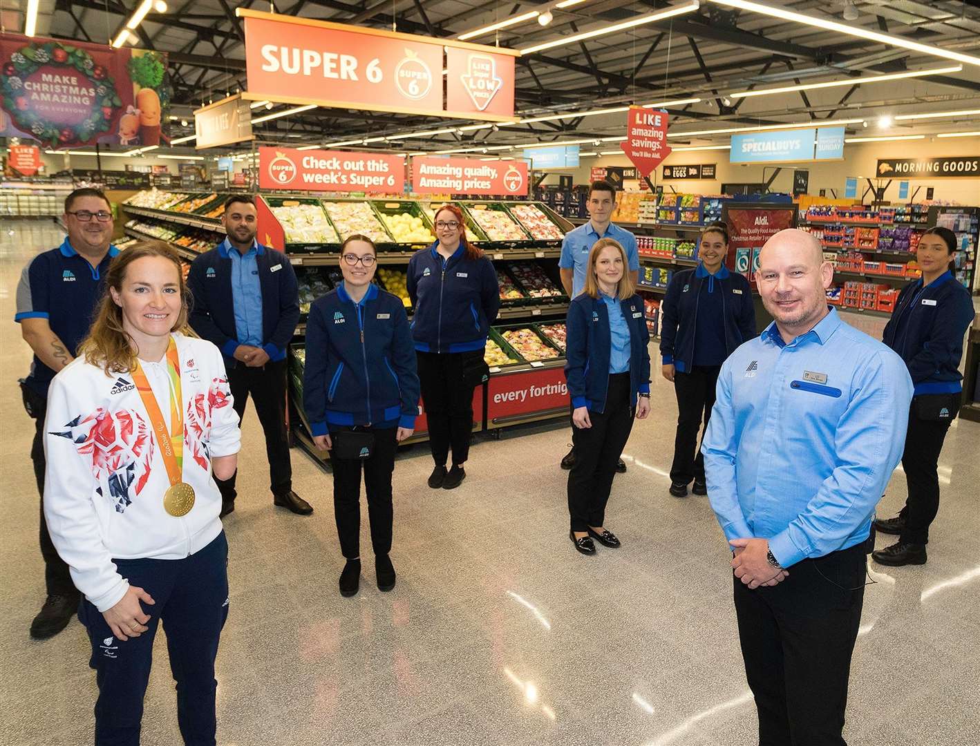 Paralympics GB athlete Claire Cashmore and store manager Lee Cowell. Picture: McCann