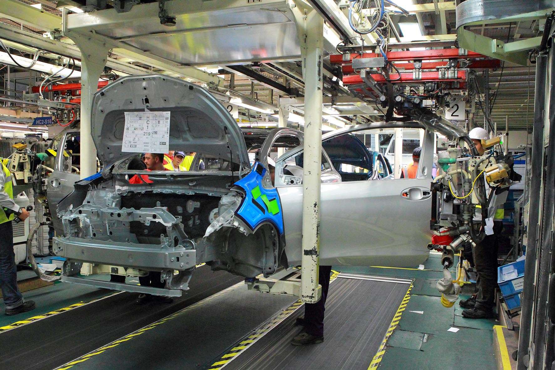 Toyota Yaris. Car production slows down.