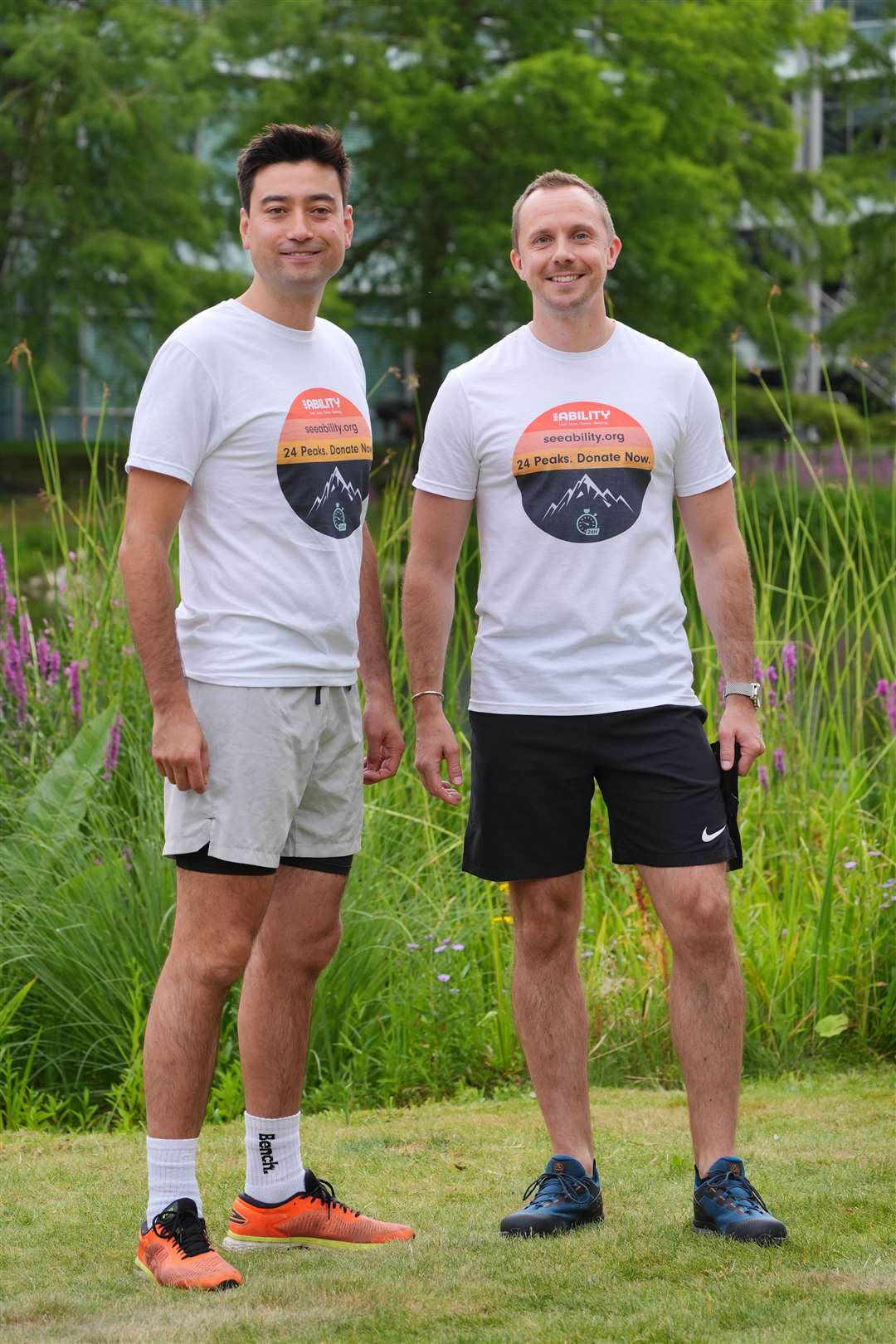 Jack Stacy (right) who will be guiding Michael Smith (left), who is blind, around 24 peaks in the Lake District for 24 hours says the challenge will require a huge amount of communication (Jonathan Brady/PA)