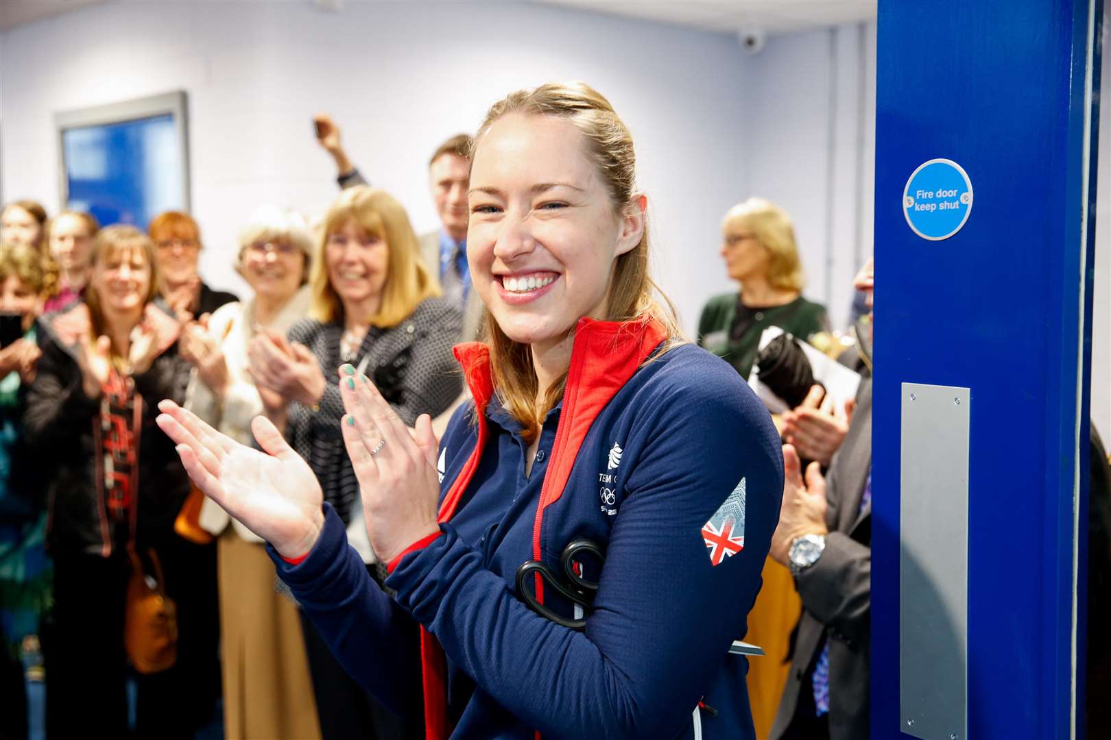 Lizzy Yarnold opening a new sports hall at her former school, Maidstone Grammar School for Girls. Picture: Matthew Walker
