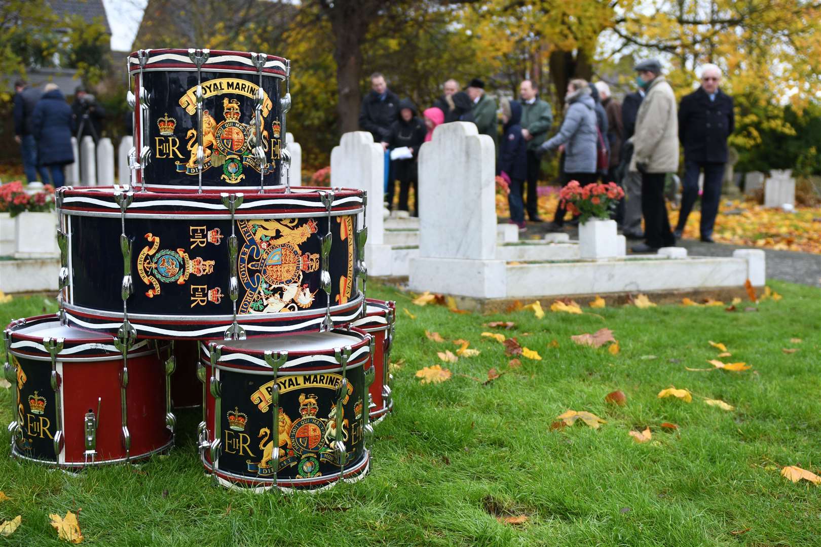 70th anniversary of Dock Road tragedy when 24 marine cadets lost their lives in a bus crash recognised in service at Woodlands Cemetery in Gillingham. Picture: Barry Goodwin