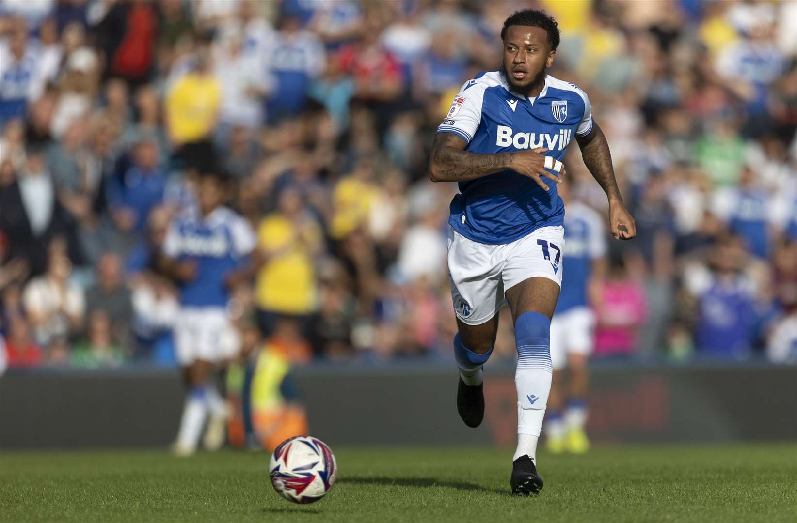 Jayden Clarke scored twice for Gillingham against Tranmere Rovers Picture: @Julian_KPI