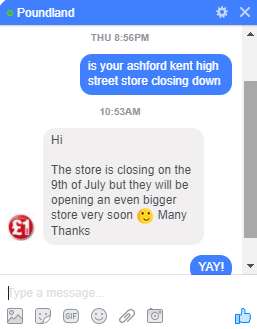 The Facebook messages from Poundland social media staff