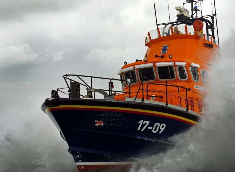 Dover lifeboat in action. Picture: Dan Keen