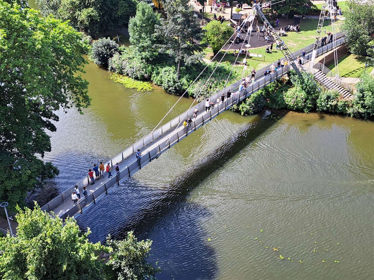 An additional footbridge would be created over the Medway